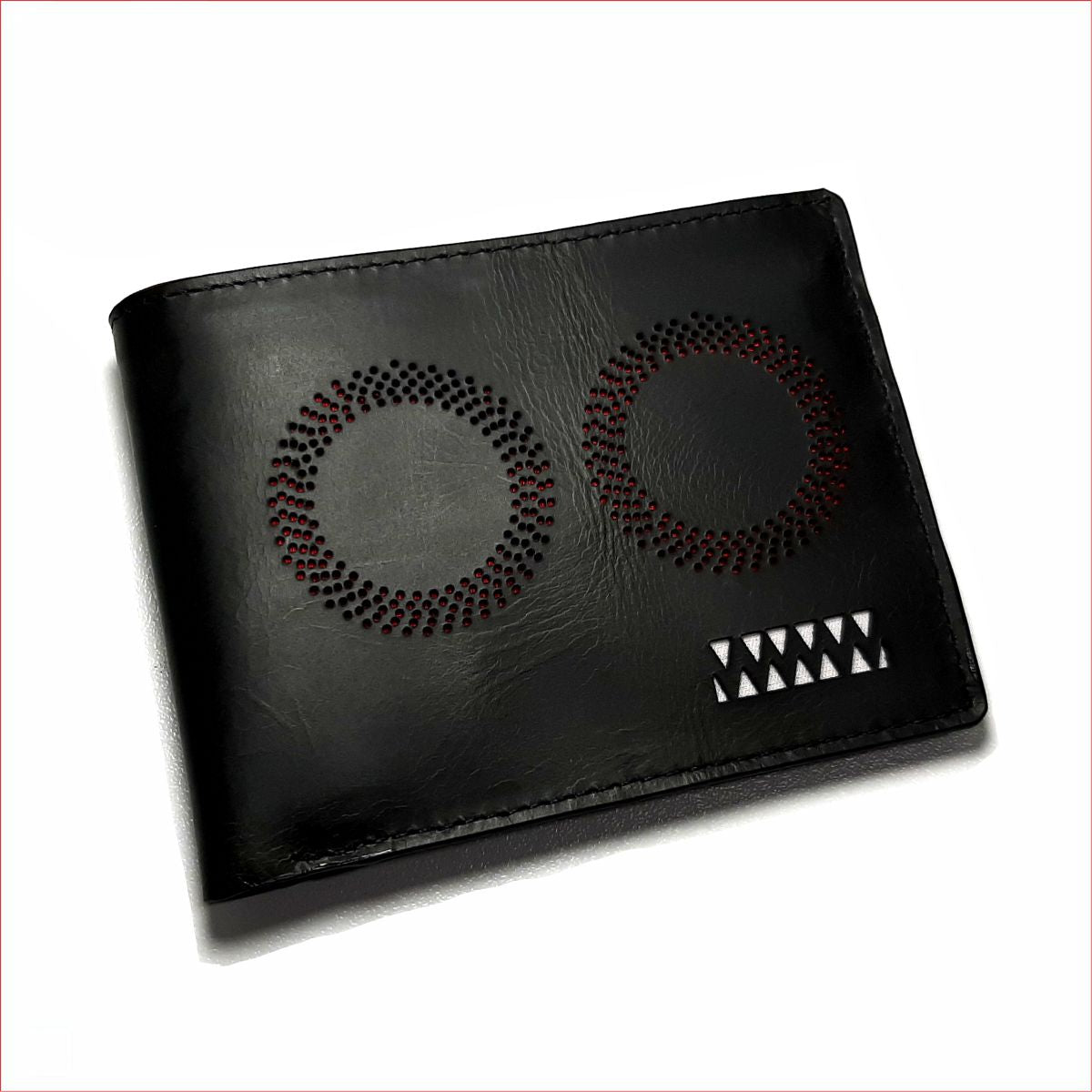 Billetero Negro Perforado