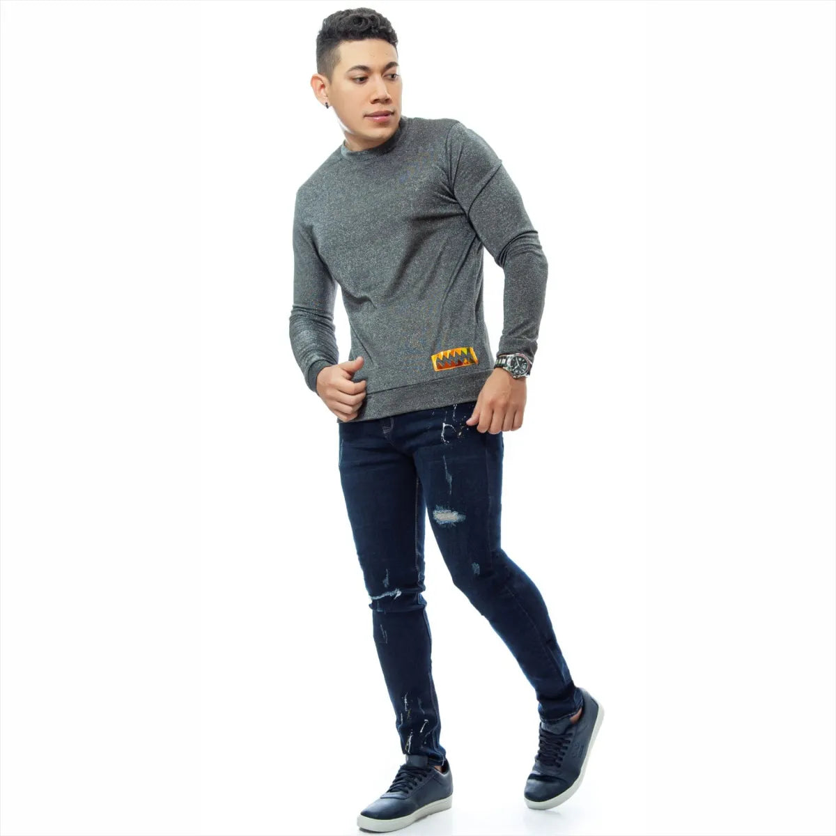 Jean Elastico Goteo Oscuro