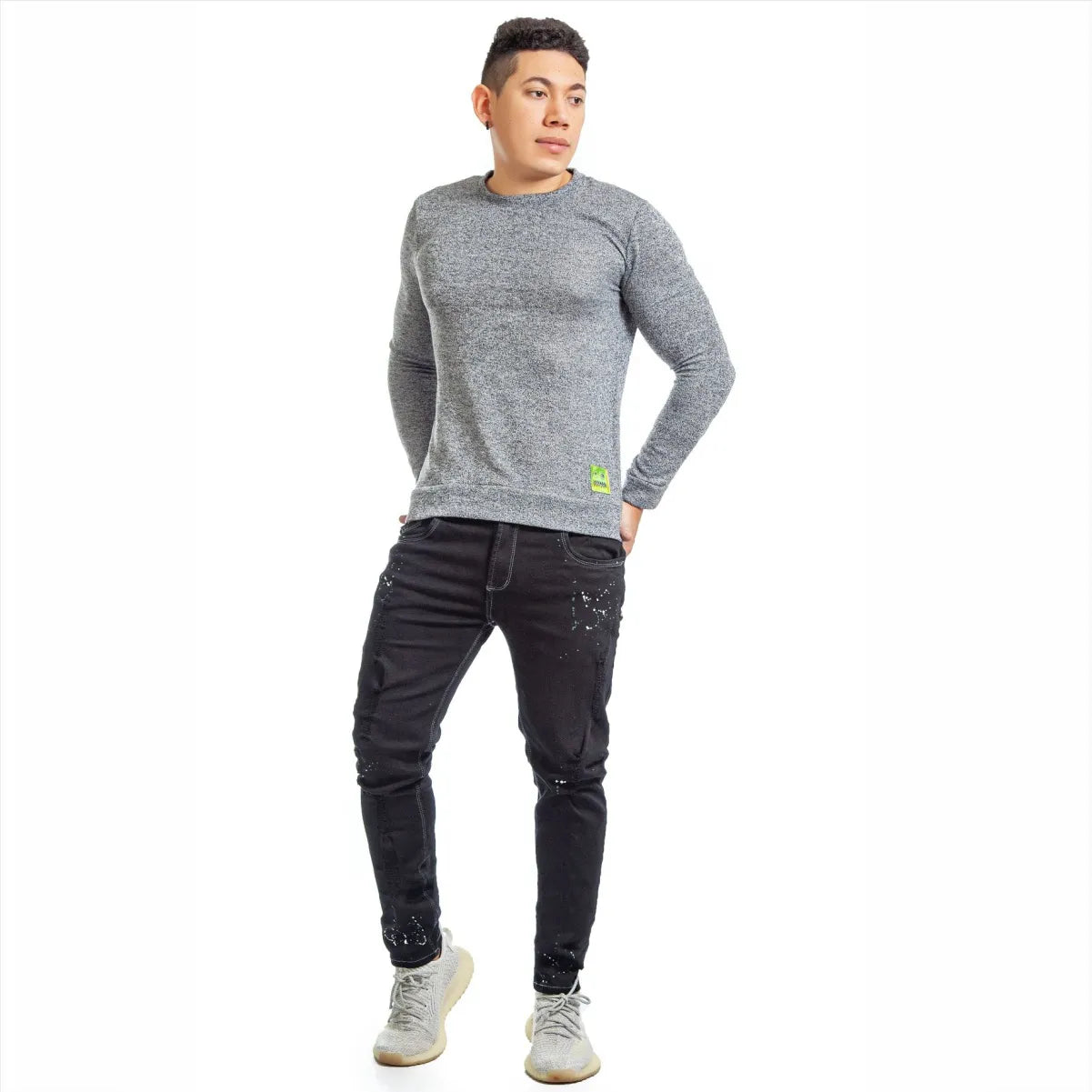 Jean Elastico Black Goteo