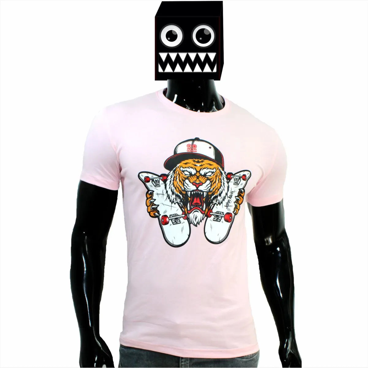 Camiseta Tigre Patineta Cuello Redondo