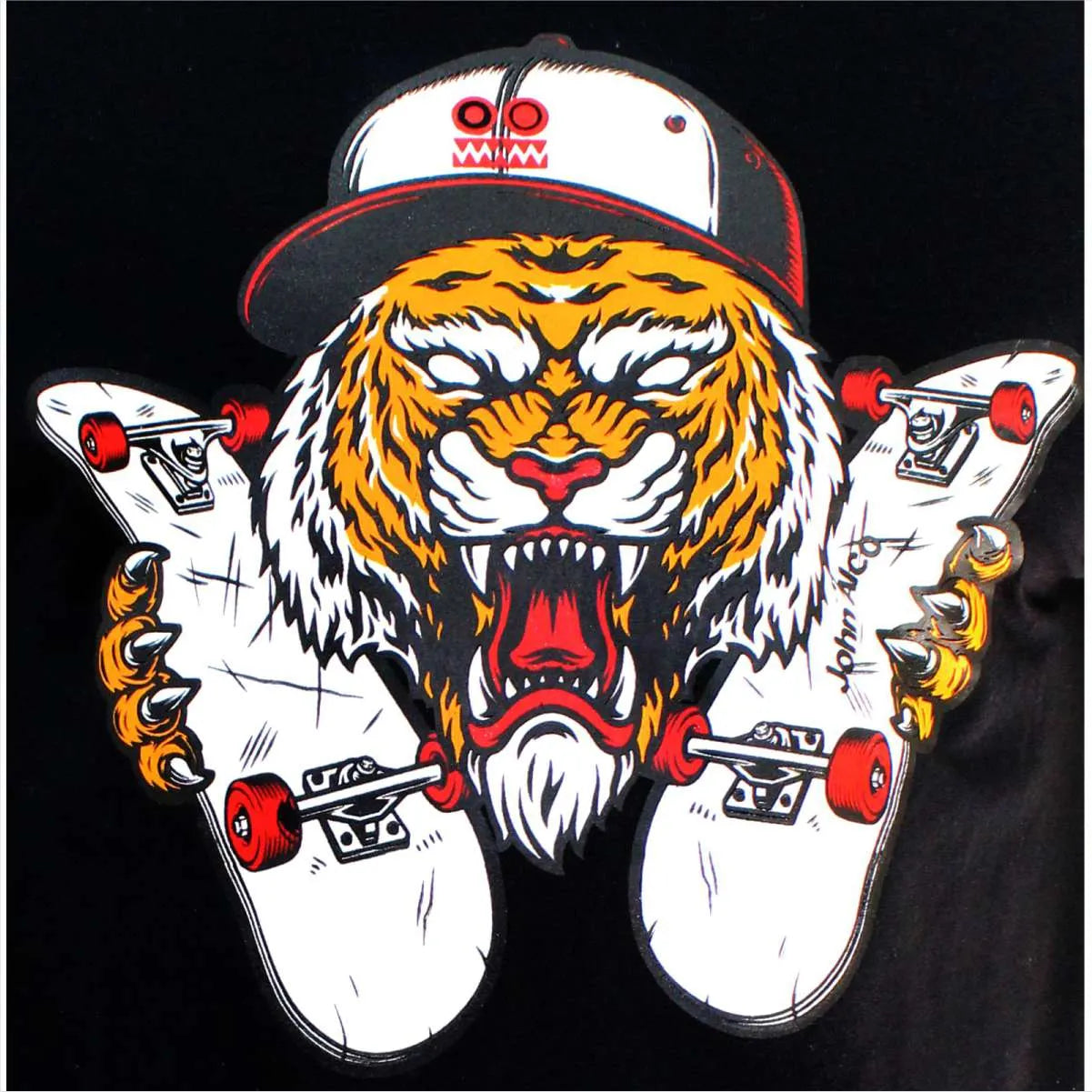 Camiseta Tigre Patineta Cuello Redondo
