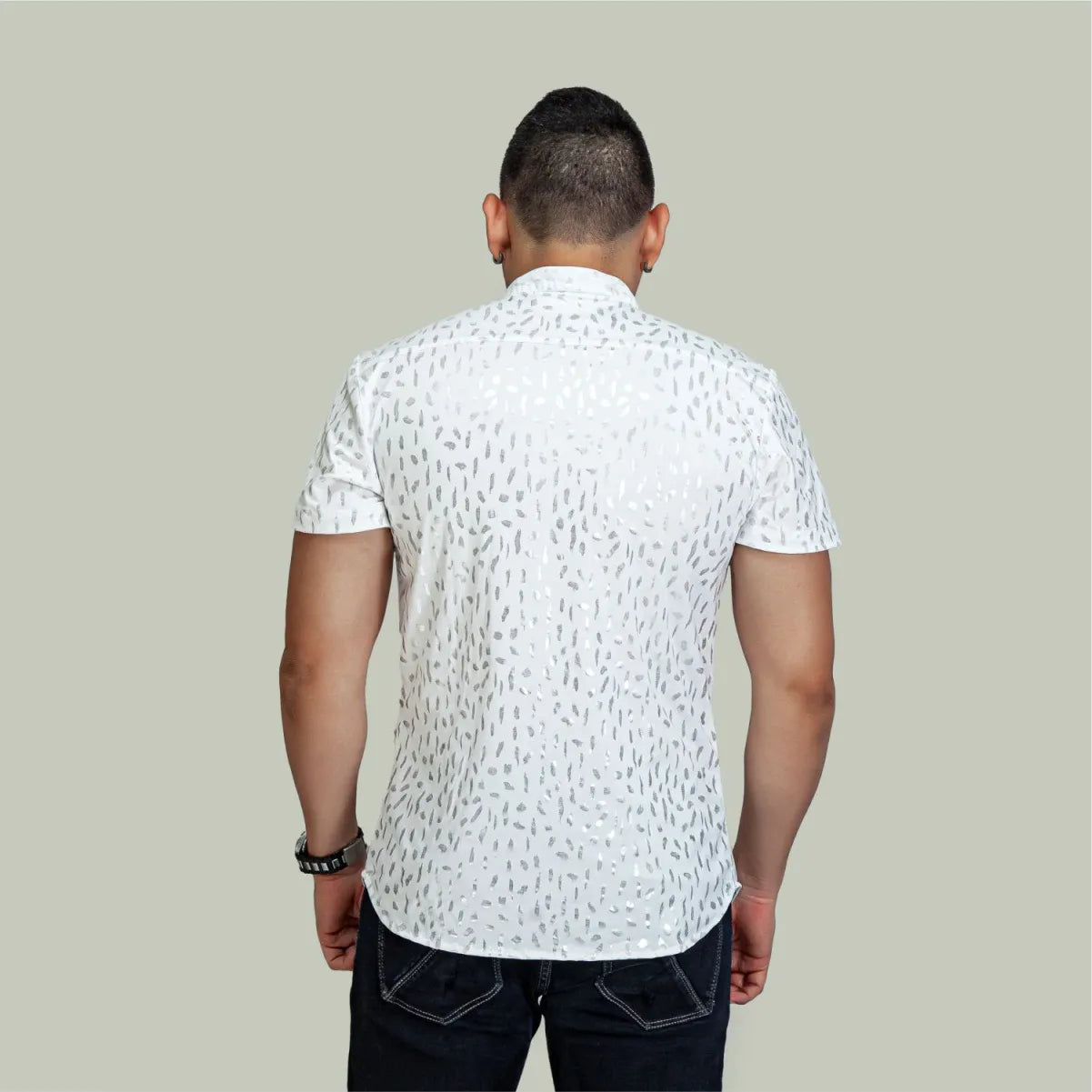Camisa Manga Corta Destello White
