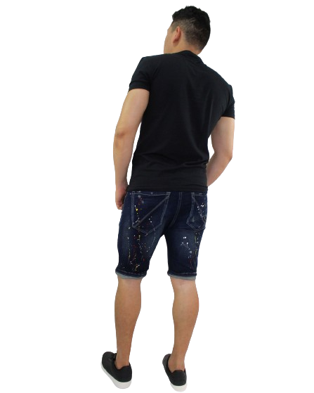 Camiseta Cubismo Negro Cuello Redondo