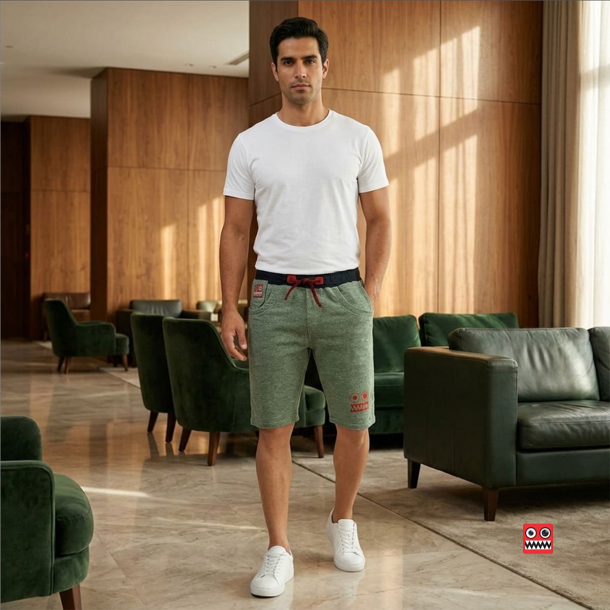 Bermuda Jogger Verde Claro Liquidacion