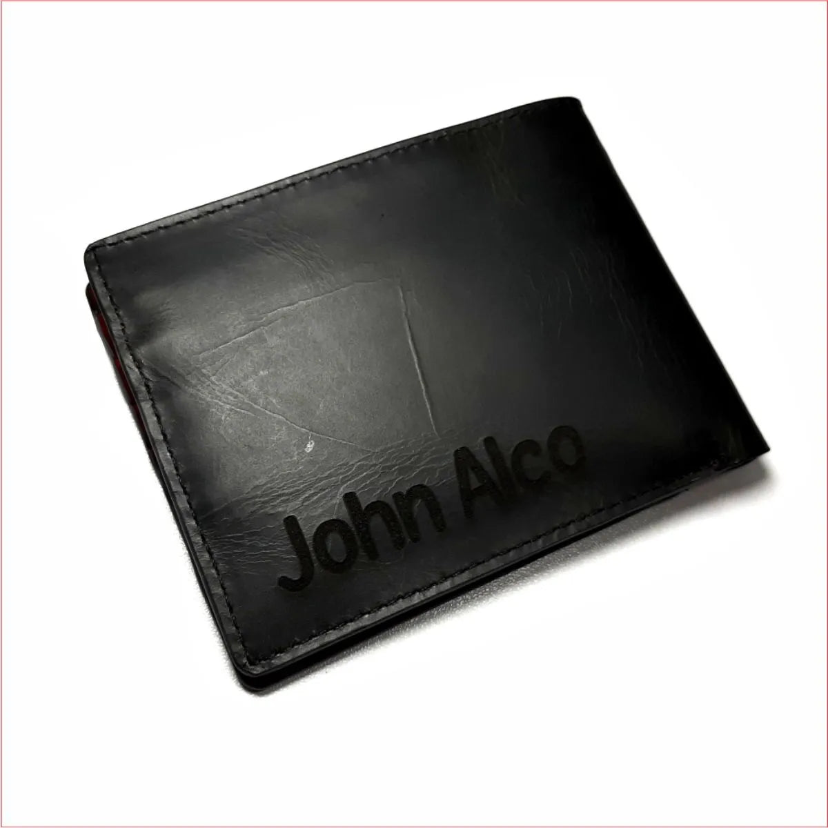 Billetero Negro Perforado