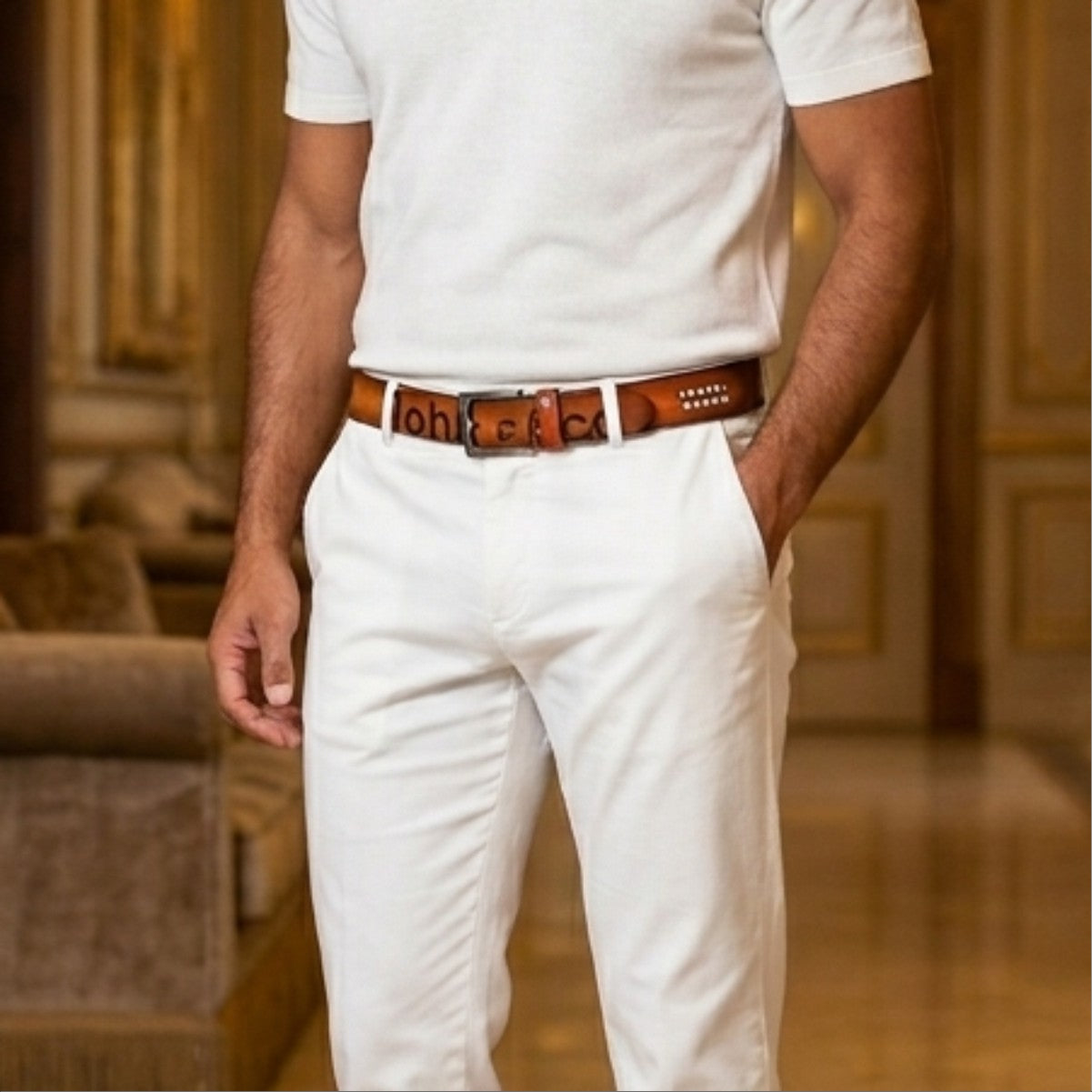 Correa Miel Muelas 100% Cuero