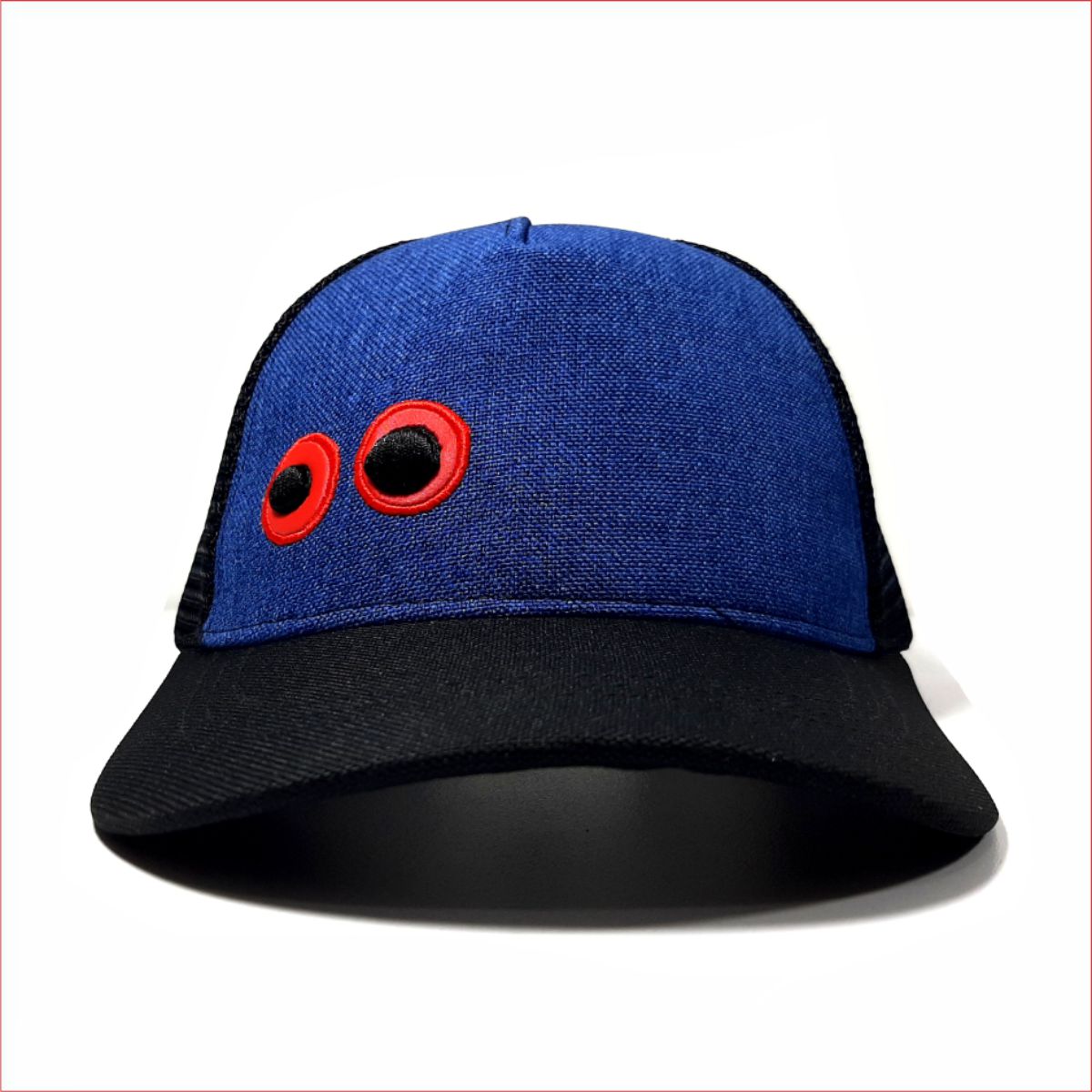 Gorra Ojos bordados Azul y Negro