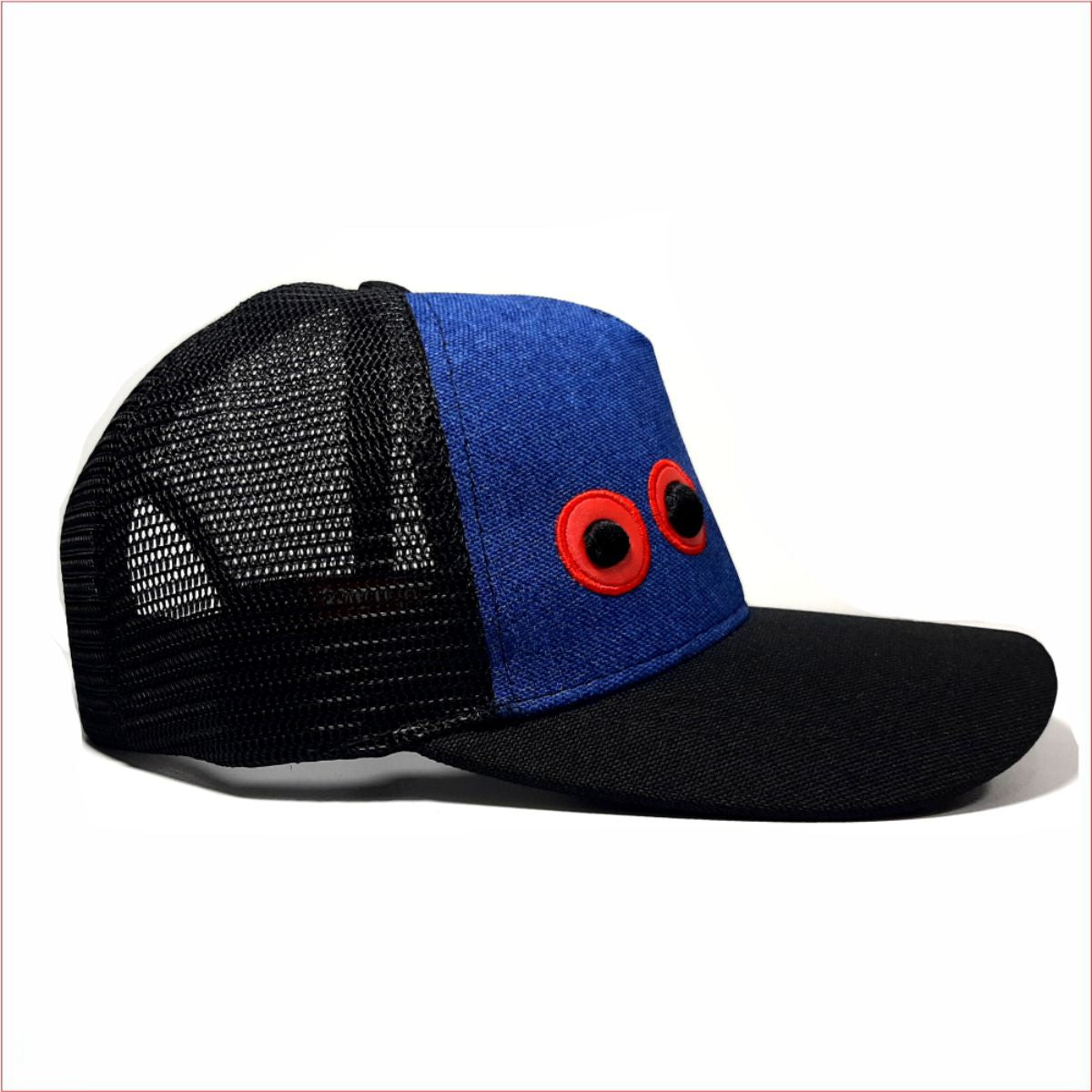 Gorra Ojos bordados Azul y Negro
