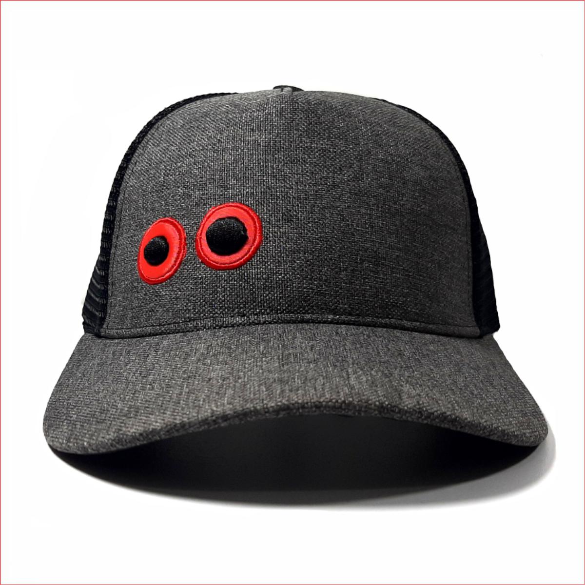 Gorra Ojos bordados Gris