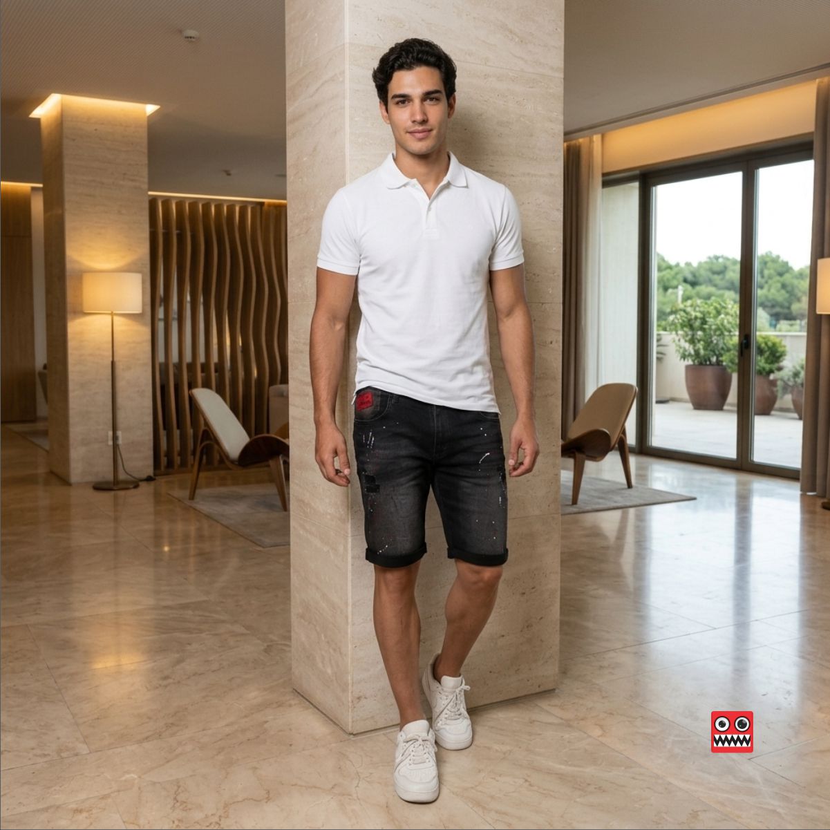 Bermuda Carbon Jean Elastico