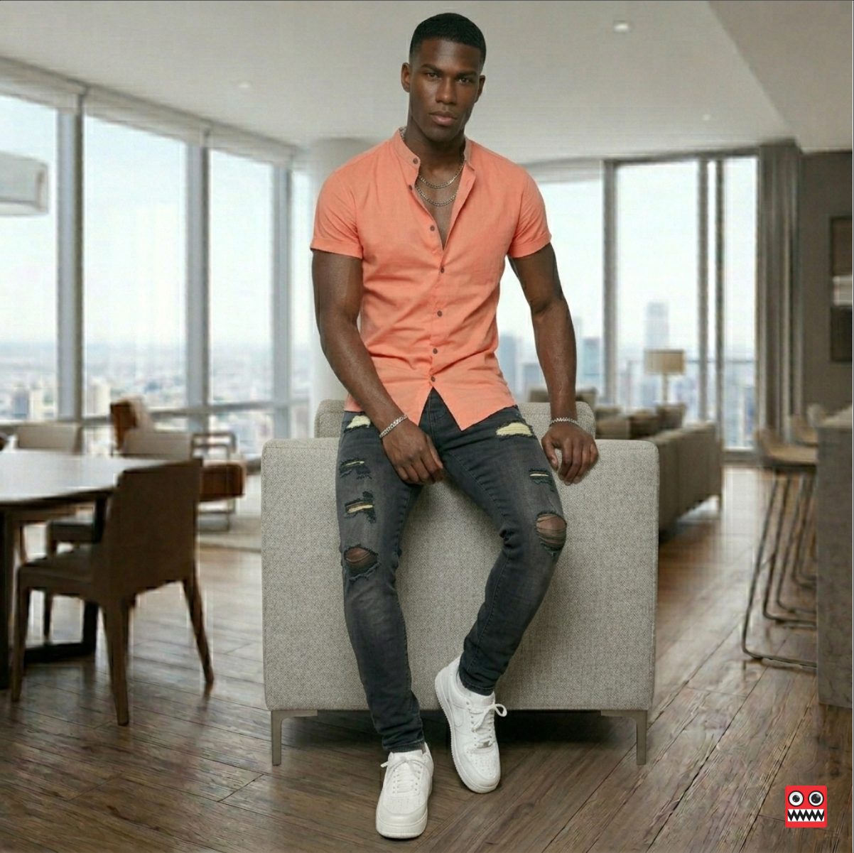 Camisa Manga Corta Rosado Coral
