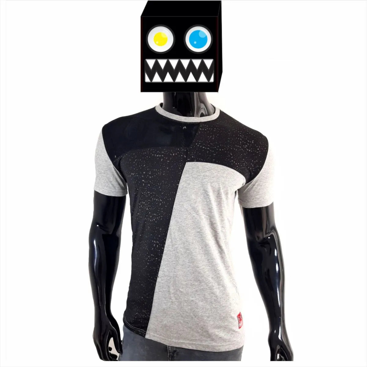 Camiseta Dinami Gris Cuello Redondo