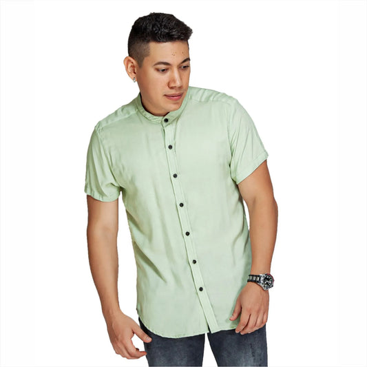 Camisa Manga Corta Verde Claro