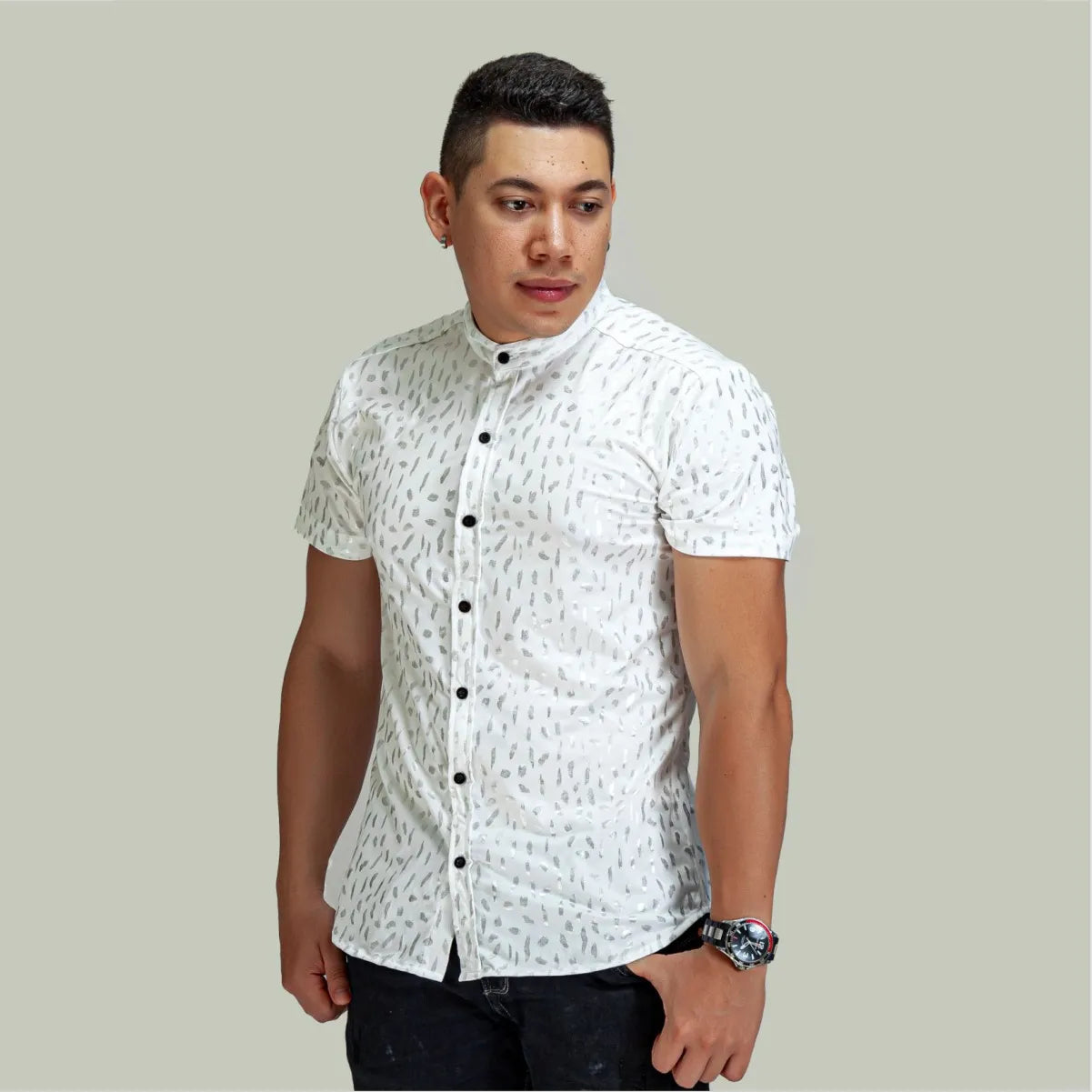 Camisa Manga Corta Destello White