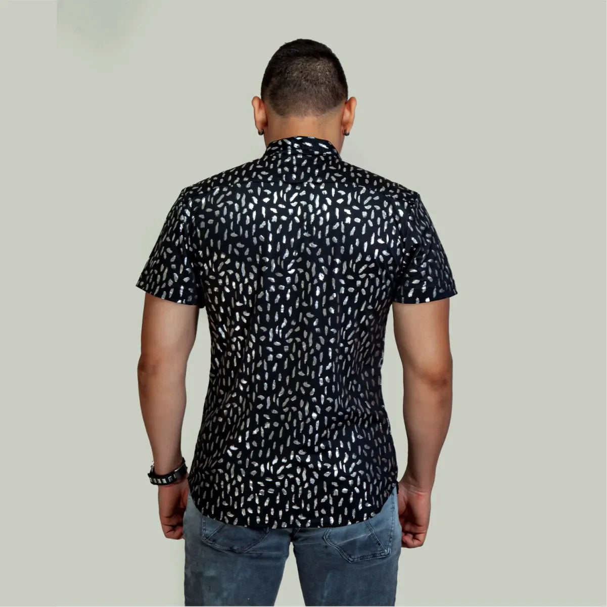 Camisa Manga Corta Destello Black