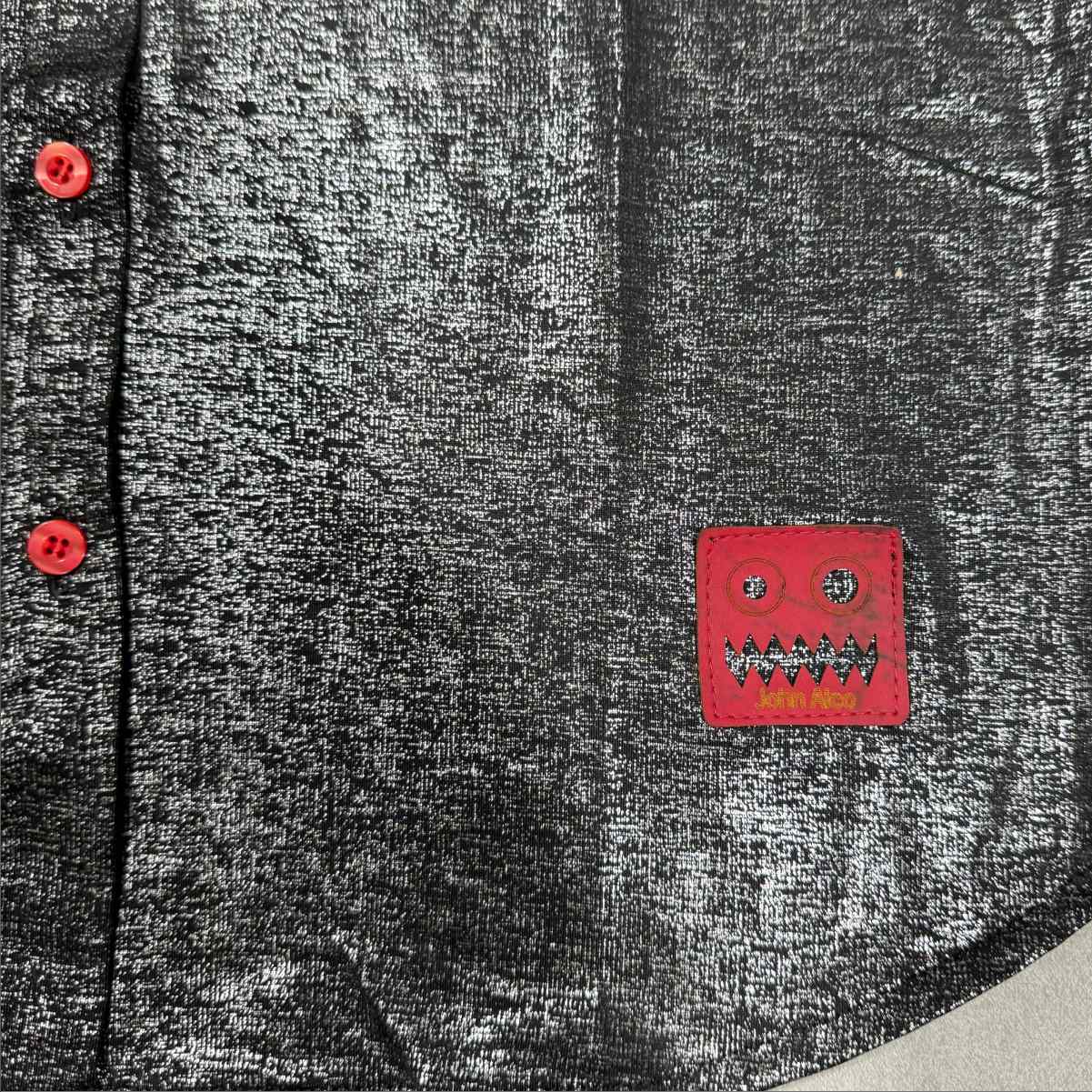 Camisa Manga Corta Metal Cuello Mao