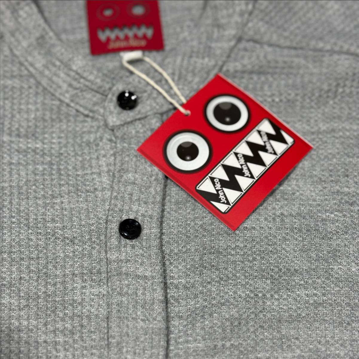 Camisa Manga Corta Galleta Gris Cuello Mao